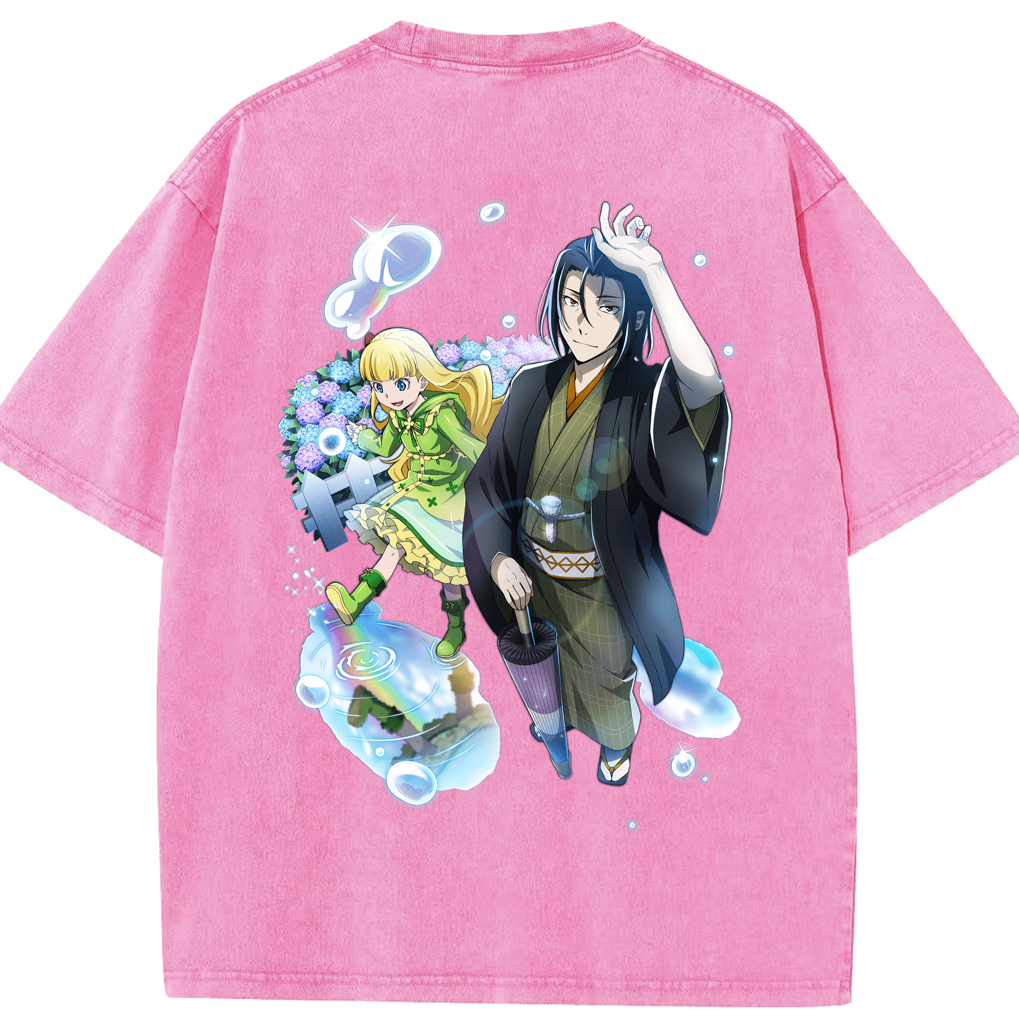 （画像用） 文豪ストレイドッグス Bungo Stray Dogs 綿100% ヴィンテージ風 半袖Tシャツ（背面プリント）